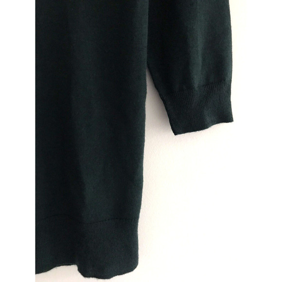 J. Crew | Women's 3/4 Sleeve Crew Neck Pullover Wool Tee Size XS Green - Picture 4 of 9